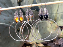 Load image into Gallery viewer, Scorpion Swing Hoops—Mexican Amber