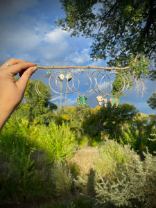 White Buffalo Hoop Earrings