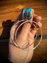 Load image into Gallery viewer, Morenci II Turquoise Hoops