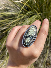 Load image into Gallery viewer, Creamy Aloe Variscite Statement Ring—size 9