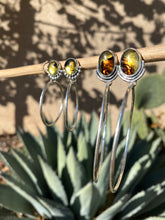 Load image into Gallery viewer, Mexican Amber Double Rainbow Hoops