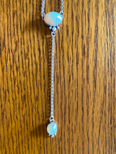 Load image into Gallery viewer, Fiery Opal Lariat Necklace — Accent Trio