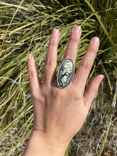 Load image into Gallery viewer, Creamy Aloe Variscite Statement Ring—size 9