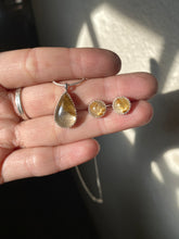 Load image into Gallery viewer, Rutilated Quartz Set—Studs &amp; Necklace