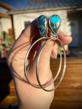 Load image into Gallery viewer, Morenci II Turquoise Hoops