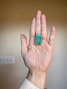 Chain Bolo—Kingman Turquoise Freeform