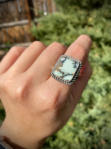 Double Scorpion Aloe Variscite Ring - size 7