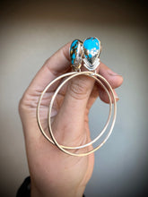 Load image into Gallery viewer, Morenci II Turquoise Hoops