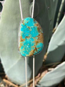 Chain Bolo—Kingman Turquoise Freeform