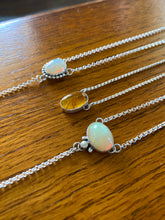 Load image into Gallery viewer, Fiery Opal Lariat Necklace — Half Beaded