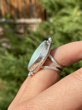 Load image into Gallery viewer, Aloe Variscite Marquis Ring - size 6.5