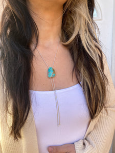 Chain Bolo—Kingman Turquoise Freeform